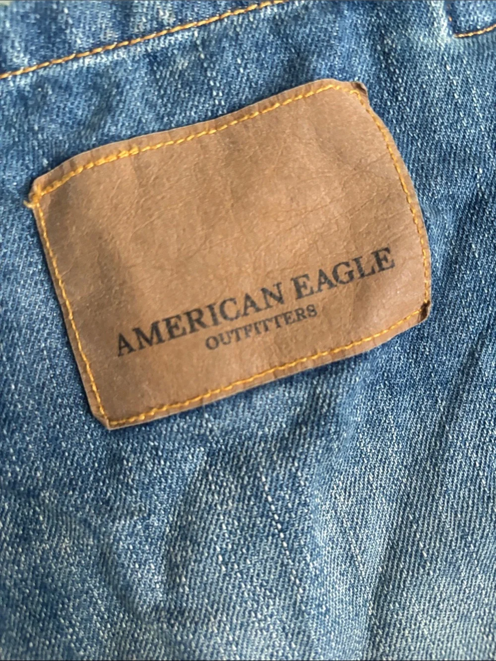 American Eagle Outfitters Distressed Denim Messenger Tote - Blue
